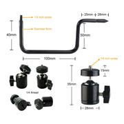 2-Pack Mount Tree Holder, 360 Graders Justerbar Monteringstativ för Viltkamera *