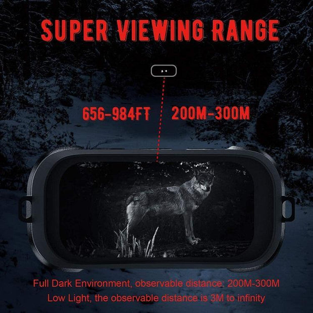 Digitala Mörkerseendeglasögon & Kikare med LCD-skärm Spårning upp till 300 m HD Infraröd (IR) med Foto & Video för Spotting, Jakt Vilda Djur