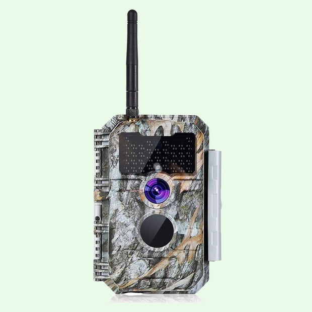 WiFi Åtelkamera 32MP HD 1296P Mörkerseende och Rörelsedetektor med 0.5s Triggerhastighet No Glow, 940nm Infraröd, IP66 vattentät för Utomhus och Vilda Djur| W600 Grå
