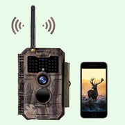 WiFi Viltkamera 32MP HD 1296P Mörkerseende och Rörelsedetektor med 0.5s Triggerhastighet No Glow, 940nm Infraröd, IP66 Vattentät för Utomhus och Vilda Djur| W600 Röd