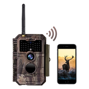 WiFi Åtelkamera 32MP HD 1296P Mörkerseende och Rörelsedetektor med 0.5s Triggerhastighet No Glow, 940nm Infraröd, IP66 vattentät för Utomhus och Vilda Djur| W600 Grå